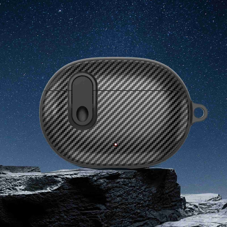 For Beats Studio Buds Switch Carbon Fiber Wireless Earphones Protective Case(Black)
