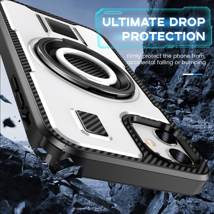 Ring Holder Carbon Fiber PC Hybrid TPU Phone Case, Series 1