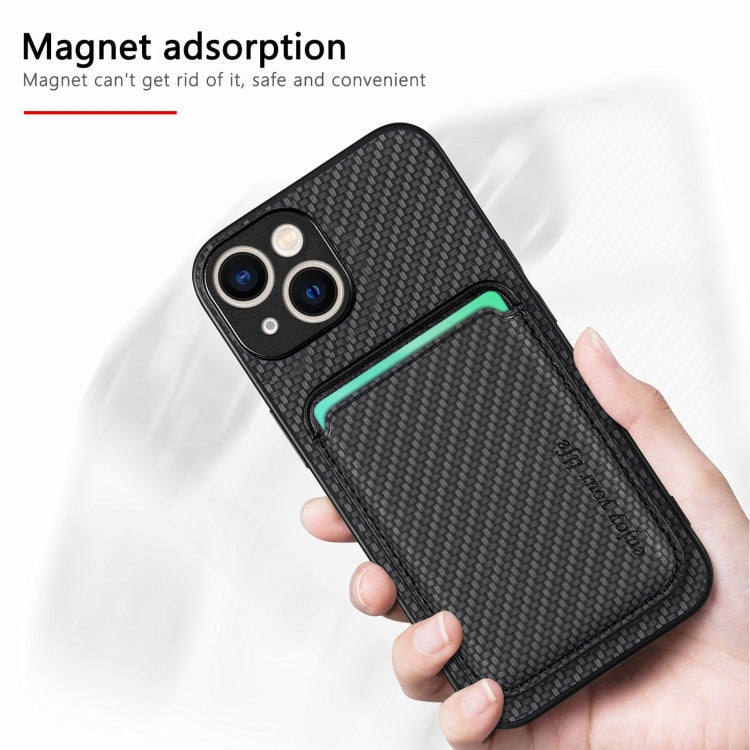 Carbon Fiber Leather Card Magsafe Phone Case