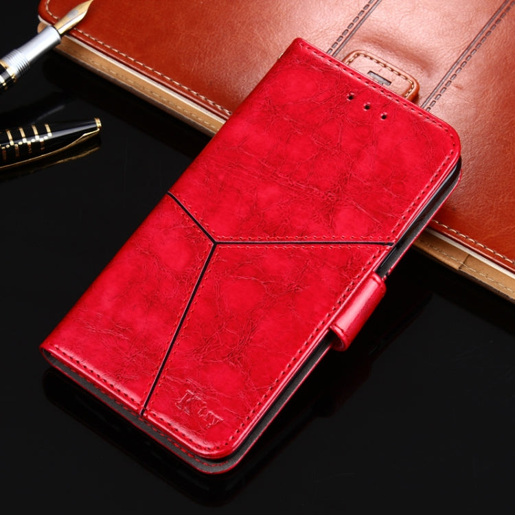 For Huawei P30 Pro Geometric Stitching Horizontal Flip TPU + PU Leather Case with Holder & Card Slots & Wallet(Red)