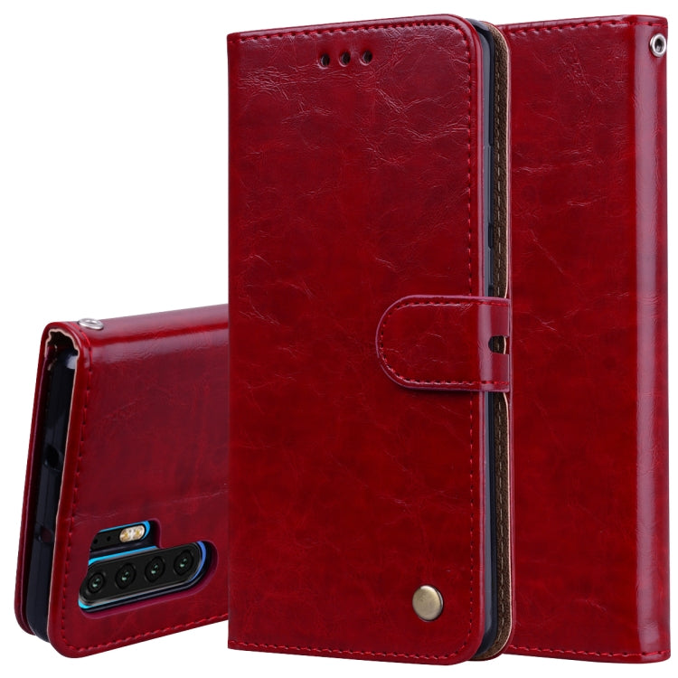 Business Style Oil Wax Texture Horizontal Flip Leather Case for Huawei P30 Pro, with Holder & Card Slots & Wallet (Red)
